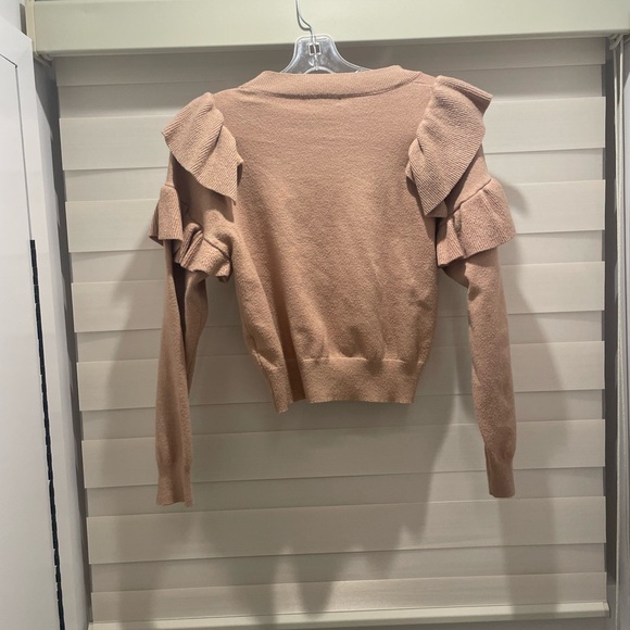 New Look Camel Ruffle Sweater - Picture 2 of 2